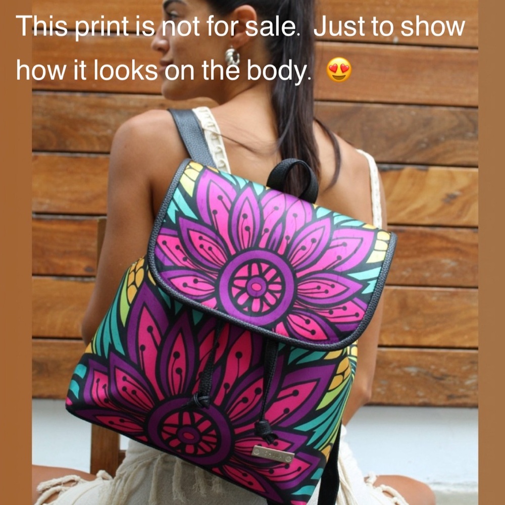 Chic Floral Backpack with Hummingbird Design 🎄Christmas Gifts!🎁 - Picture 5 of 5